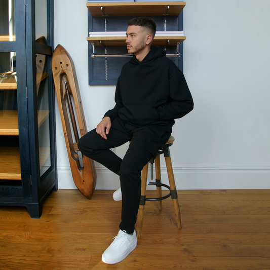 Ellis Dropped Shoulder Hoodie with Welt Pockets