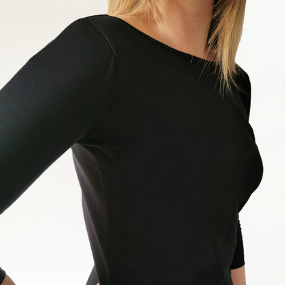 Holly Smart Boat-Neck Midweight Mini Dress